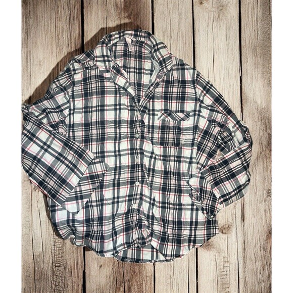 Victoria's Secret Pajama Set Flannel Women Plaid 2 Piece Long Sleeve Pants XXL - Picture 6 of 10